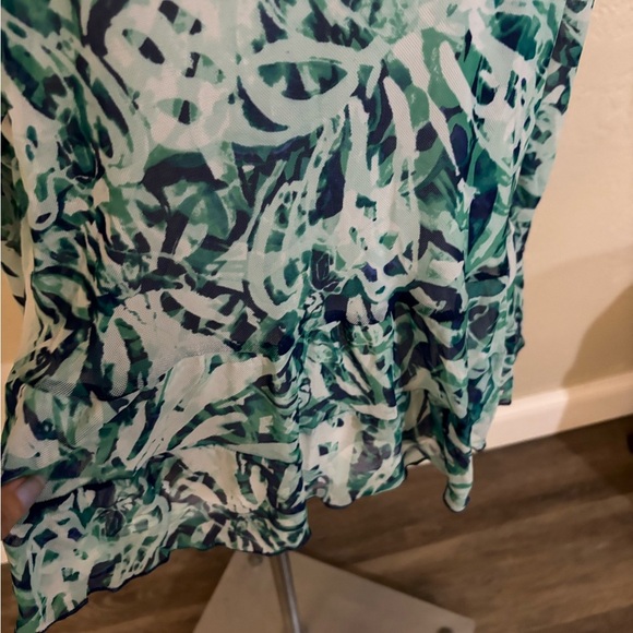 Attitudes by Renee Abstract Print Sheer Cardigan Sz small - Picture 5 of 6